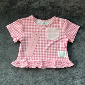 NWT Jane + Jo Pink Checkered Top Size 2T